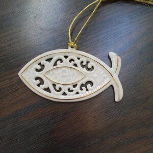 LENOX ICHTUS FISH CHRISTMAS ORNAMENT